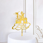 Ακρυλικό Χρόνια Πολλά Κέικ Topper Cute Elf Baby Shower Little Angel Castle Fairy Tale Baking Decoration