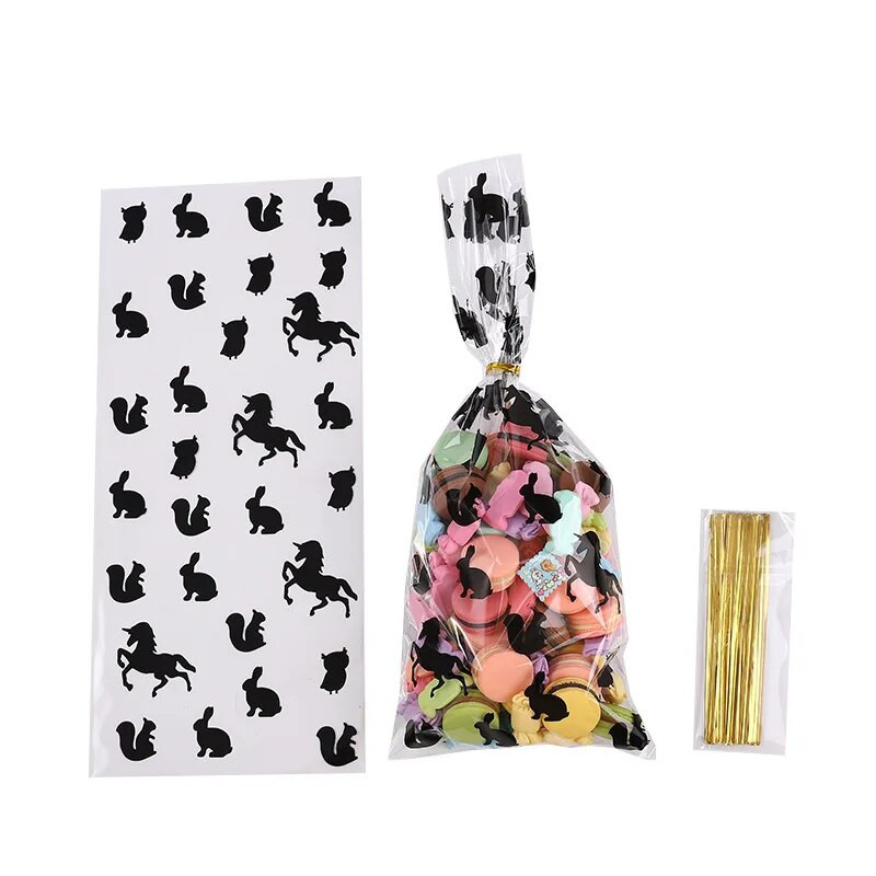 25/50PCS Τσάντες δώρου για πάρτι αλόγων Τσάντα συσκευασίας μπισκότων καραμελών Τσάντα κέρασμα αλόγων για παιδιά Προμήθειες γενεθλίων Διακόσμηση για πάρτι αλόγων
