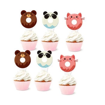 Tutti Frutti Cupcake Toppers Διακοσμήσεις ψησίματος για τούρτα με λεμόνι καρπούζι για το πάρτι γενεθλίων Luau Hawaii Wedding Beach Pool Party Supplies