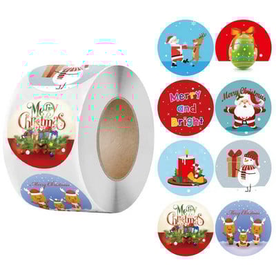 Jõulukingi kleebised dekoratiivne tihenduskleebis Merry Christmas Reward Isekleepuvad sildid Lastepäeva pidu