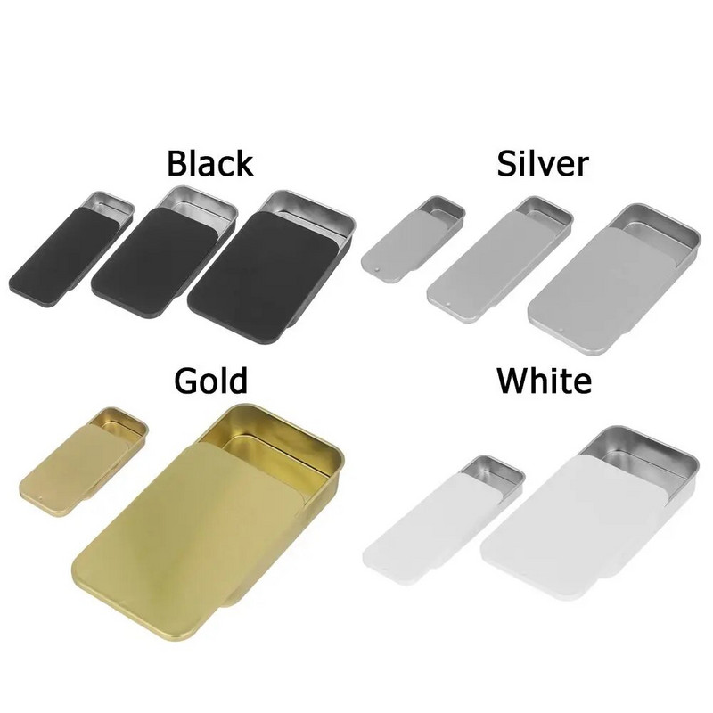 1 vnt kelių dydžių mini geležies dėžutės skaidrės stačiakampės tuščios skardinės laikymo dėžutė vestuvių papuošalų piliulių dėklai nešiojamieji skardinių dėžučių konteineriai