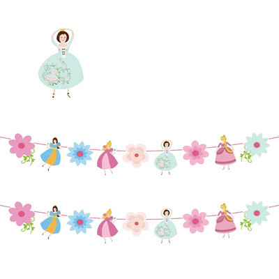 Unicorn Castle Dinosaur Princess Banner Στολισμός γάμου Παιδική γιορτή γενεθλίων Χάρτινο πανό Candy Bar Baby Shower