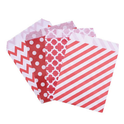 25/50 τμχ Χάρτινες τσάντες μικτού στυλ Μπομπονιέρα γάμου Μπομπονιέρα καραμέλα Τσάντες δώρου Συσκευασία τροφίμων Προμήθειες διακόσμησης για πάρτι γενεθλίων