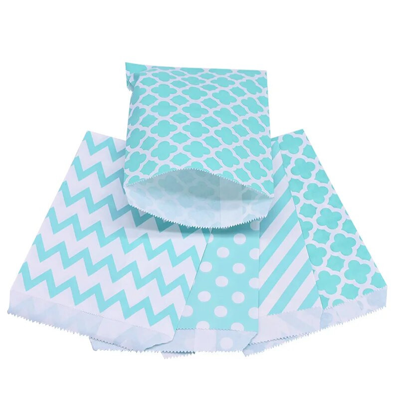 25/50 τμχ Χάρτινες τσάντες μικτού στυλ Μπομπονιέρα γάμου Μπομπονιέρα καραμέλα Τσάντες δώρου Συσκευασία τροφίμων Προμήθειες διακόσμησης για πάρτι γενεθλίων