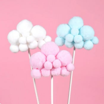 Cakelove Cute Colorful Clouds Cake Topper Girl For Kids Baby Hot Air Balloon Χρόνια πολλά Διακόσμηση τούρτας Δώρα γενεθλίων