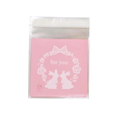 50 τμχ Cute Cartoon Animals Cookie Candy Bag Αυτοκόλλητη πλαστική τσάντα για μπισκότα γενεθλίων γάμου Συσκευασία δώρου ψησίματος