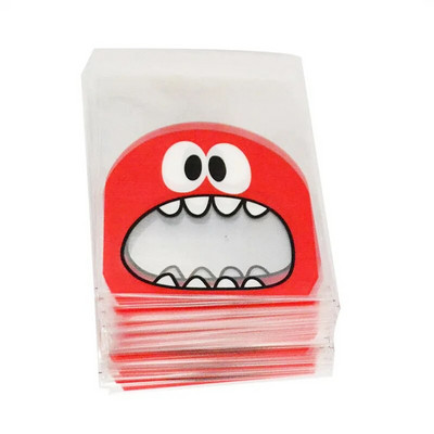 50 τμχ Cute Cartoon Animals Cookie Candy Bag Αυτοκόλλητη πλαστική τσάντα για μπισκότα γενεθλίων γάμου Συσκευασία δώρου ψησίματος
