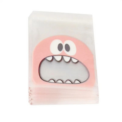 50 τμχ Cute Cartoon Animals Cookie Candy Bag Αυτοκόλλητη πλαστική τσάντα για μπισκότα γενεθλίων γάμου Συσκευασία δώρου ψησίματος