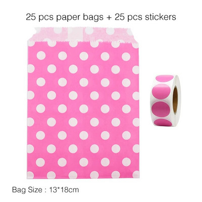 25 τμχ χάρτινες τσάντες Kraft Τσάντα καραμελών Τσάντες Chevron πουά για γάμο Μπομπονιέρες γενεθλίων Πρωτοχρονιάς Προμήθειες Τσάντες δώρων