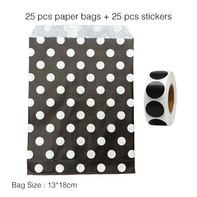25 τμχ χάρτινες τσάντες Kraft Τσάντα καραμελών Τσάντες Chevron πουά για γάμο Μπομπονιέρες γενεθλίων Πρωτοχρονιάς Προμήθειες Τσάντες δώρων