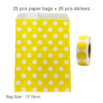 25 τμχ χάρτινες τσάντες Kraft Τσάντα καραμελών Τσάντες Chevron πουά για γάμο Μπομπονιέρες γενεθλίων Πρωτοχρονιάς Προμήθειες Τσάντες δώρων