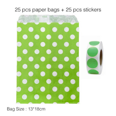 25 τμχ χάρτινες τσάντες Kraft Τσάντα καραμελών Τσάντες Chevron πουά για γάμο Μπομπονιέρες γενεθλίων Πρωτοχρονιάς Προμήθειες Τσάντες δώρων