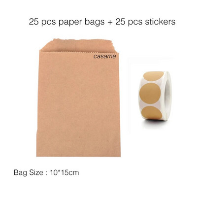25 τμχ χάρτινες τσάντες Kraft Τσάντα καραμελών Τσάντες Chevron πουά για γάμο Μπομπονιέρες γενεθλίων Πρωτοχρονιάς Προμήθειες Τσάντες δώρων