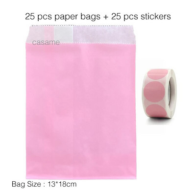 25 τμχ χάρτινες τσάντες Kraft Τσάντα καραμελών Τσάντες Chevron πουά για γάμο Μπομπονιέρες γενεθλίων Πρωτοχρονιάς Προμήθειες Τσάντες δώρων