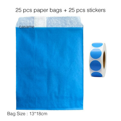 25 τμχ χάρτινες τσάντες Kraft Τσάντα καραμελών Τσάντες Chevron πουά για γάμο Μπομπονιέρες γενεθλίων Πρωτοχρονιάς Προμήθειες Τσάντες δώρων