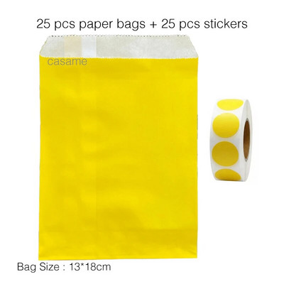 25 τμχ χάρτινες τσάντες Kraft Τσάντα καραμελών Τσάντες Chevron πουά για γάμο Μπομπονιέρες γενεθλίων Πρωτοχρονιάς Προμήθειες Τσάντες δώρων