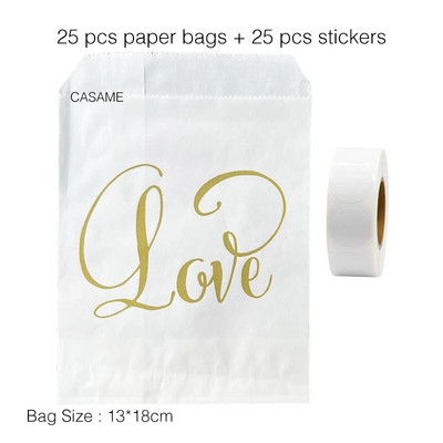 25 τμχ χάρτινες τσάντες Kraft Τσάντα καραμελών Τσάντες Chevron πουά για γάμο Μπομπονιέρες γενεθλίων Πρωτοχρονιάς Προμήθειες Τσάντες δώρων
