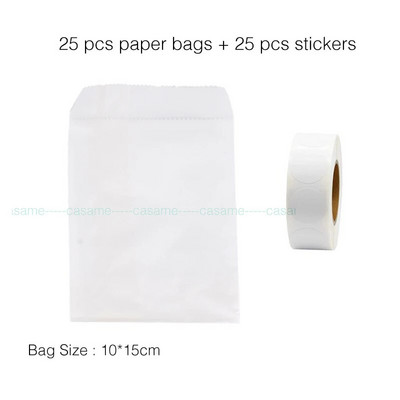 25 τμχ χάρτινες τσάντες Kraft Τσάντα καραμελών Τσάντες Chevron πουά για γάμο Μπομπονιέρες γενεθλίων Πρωτοχρονιάς Προμήθειες Τσάντες δώρων