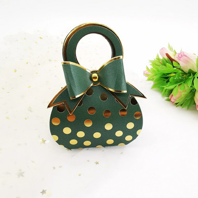 10 vnt. mielas bronzinis rankinis taškinis saldainių dovanų dėžutė kūdikių dušui, vestuvių dražė, šokoladinis popierius, pakavimo vyniojimo reikmenys