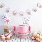 Girliandos reklamjuostė 1 maišelis Įmantri spalvinga ledų formos ant sienos tvirtinama gimtadienio vakarėlio reklamjuostė namų apyvokos reikmenys