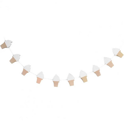 Girliandos reklamjuostė 1 maišelis Įmantri spalvinga ledų formos ant sienos tvirtinama gimtadienio vakarėlio reklamjuostė namų apyvokos reikmenys