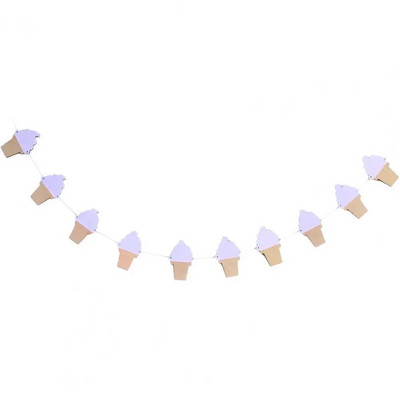 Girliandos reklamjuostė 1 maišelis Įmantri spalvinga ledų formos ant sienos tvirtinama gimtadienio vakarėlio reklamjuostė namų apyvokos reikmenys