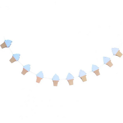 Girliandos reklamjuostė 1 maišelis Įmantri spalvinga ledų formos ant sienos tvirtinama gimtadienio vakarėlio reklamjuostė namų apyvokos reikmenys