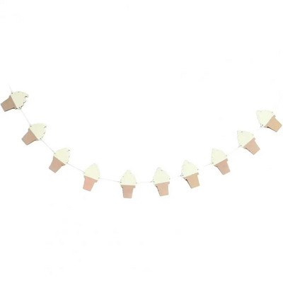 Girliandos reklamjuostė 1 maišelis Įmantri spalvinga ledų formos ant sienos tvirtinama gimtadienio vakarėlio reklamjuostė namų apyvokos reikmenys