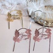 Ακρυλικό Χρυσό Ασημί Ρομαντικά Φύλλα Χρόνια Πολλά Τούρτα Τούρτα Διακόσμηση Γενεθλίων Προμήθειες Αξεσουάρ ψησίματος