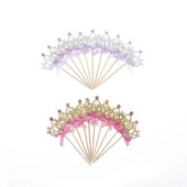 10 τεμ./παρτίδα Princess Crown heart Star Cake Toppers 1η γενέθλια Διακόσμηση Παιδική Διακόσμηση πάρτι για μωρά κορίτσια Cupcake Toppers
