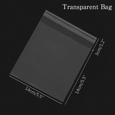 100 τμχ Πλαστικές διαφανείς τσάντες σελοφάν Τσάντα δώρου μπισκότων πουά με DIY αυτοκόλλητη θήκη Celofan τσάντες για πάρτι