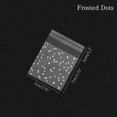 100 τμχ Πλαστικές διαφανείς τσάντες σελοφάν Τσάντα δώρου μπισκότων πουά με DIY αυτοκόλλητη θήκη Celofan τσάντες για πάρτι