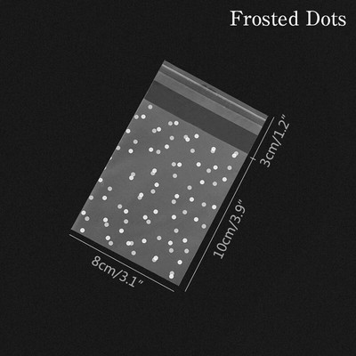 100 τμχ Πλαστικές διαφανείς τσάντες σελοφάν Τσάντα δώρου μπισκότων πουά με DIY αυτοκόλλητη θήκη Celofan τσάντες για πάρτι
