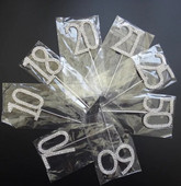 Number10 18 20 21 25 50 60 70 Διακόσμηση τούρτας Sliver Diamond Topper Stick για διακοσμήσεις πάρτι γενεθλίων Προμήθειες επετείου