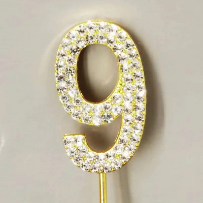Number10 18 20 21 25 50 60 70 Διακόσμηση τούρτας Sliver Diamond Topper Stick για διακοσμήσεις πάρτι γενεθλίων Προμήθειες επετείου