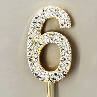 Number10 18 20 21 25 50 60 70 Διακόσμηση τούρτας Sliver Diamond Topper Stick για διακοσμήσεις πάρτι γενεθλίων Προμήθειες επετείου