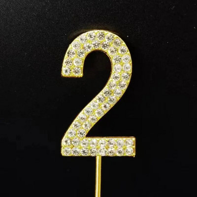 Number10 18 20 21 25 50 60 70 Διακόσμηση τούρτας Sliver Diamond Topper Stick για διακοσμήσεις πάρτι γενεθλίων Προμήθειες επετείου
