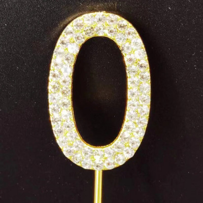 Number10 18 20 21 25 50 60 70 Διακόσμηση τούρτας Sliver Diamond Topper Stick για διακοσμήσεις πάρτι γενεθλίων Προμήθειες επετείου