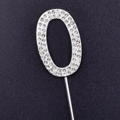 Number10 18 20 21 25 50 60 70 Διακόσμηση τούρτας Sliver Diamond Topper Stick για διακοσμήσεις πάρτι γενεθλίων Προμήθειες επετείου
