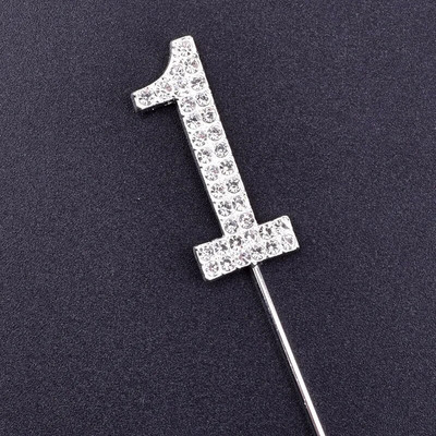 Number10 18 20 21 25 50 60 70 Διακόσμηση τούρτας Sliver Diamond Topper Stick για διακοσμήσεις πάρτι γενεθλίων Προμήθειες επετείου