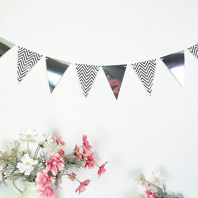 Happy Birthday Rose Gold Paper Banner Garland 1st Baby Shower Bunting Garland Flag Kid Birthday Party Decoration Supplies