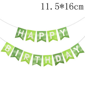 Chicinlife зелен Банер Честит рожден ден Jungle Животно динозавър Тема Декорация за парти за рожден ден Консумативи за 1-ви рожден ден на деца