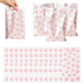 10 τεμ/30 τεμ. Ροζ στάμπα πόδι Τσάντες δώρου Αυτοκόλλητα πατημασιές Τσάντες καραμέλας γάτας για προμήθειες με θέμα τα κατοικίδια Διακόσμηση για πάρτι γενεθλίων για σκύλους γάτα