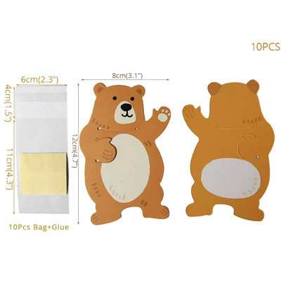 10 τμχ Ζούγκλα Ζώο τσάντα καραμέλα Διακοσμήσεις για πάρτι γενεθλίων Παιδικό σαφάρι πάρτι Πλαστικές τσάντες μπισκότων για καλεσμένους Baby shower boy μπομπονιέρες