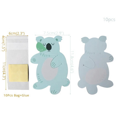 10 τμχ Ζούγκλα Ζώο τσάντα καραμέλα Διακοσμήσεις για πάρτι γενεθλίων Παιδικό σαφάρι πάρτι Πλαστικές τσάντες μπισκότων για καλεσμένους Baby shower boy μπομπονιέρες