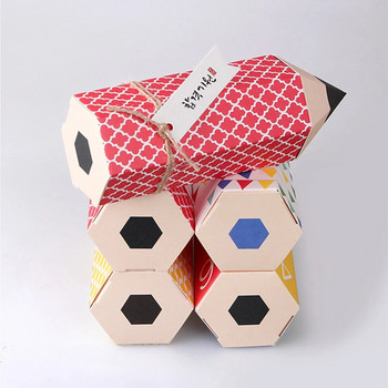 Кутия за бонбони с форма на молив 10 бр. Творчески цветни анимационни бисквитки Шоколадови подаръчни кутии Декорация за детски рожден ден Baby Shower Party