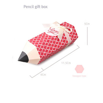 Κουτιά ζαχαροπλαστικής σε σχήμα μολυβιού 10 τμχ Δημιουργικά πολύχρωμα μπισκότα κινουμένων σχεδίων Κουτιά δώρου Παιδικά Διακόσμηση για πάρτι γενεθλίων για μωρά