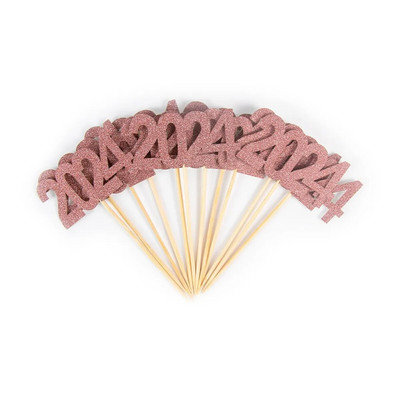 12 τεμ. Χριστουγεννιάτικες γαρνιτούρες κέικ ψησίματος 2024 Πρωτοχρονιάτικες οδοντογλυφίδες γκλίτερ οδοντογλυφίδες Διακοσμητικά πάρτι για την παραμονή Πρωτοχρονιάς Προμήθειες