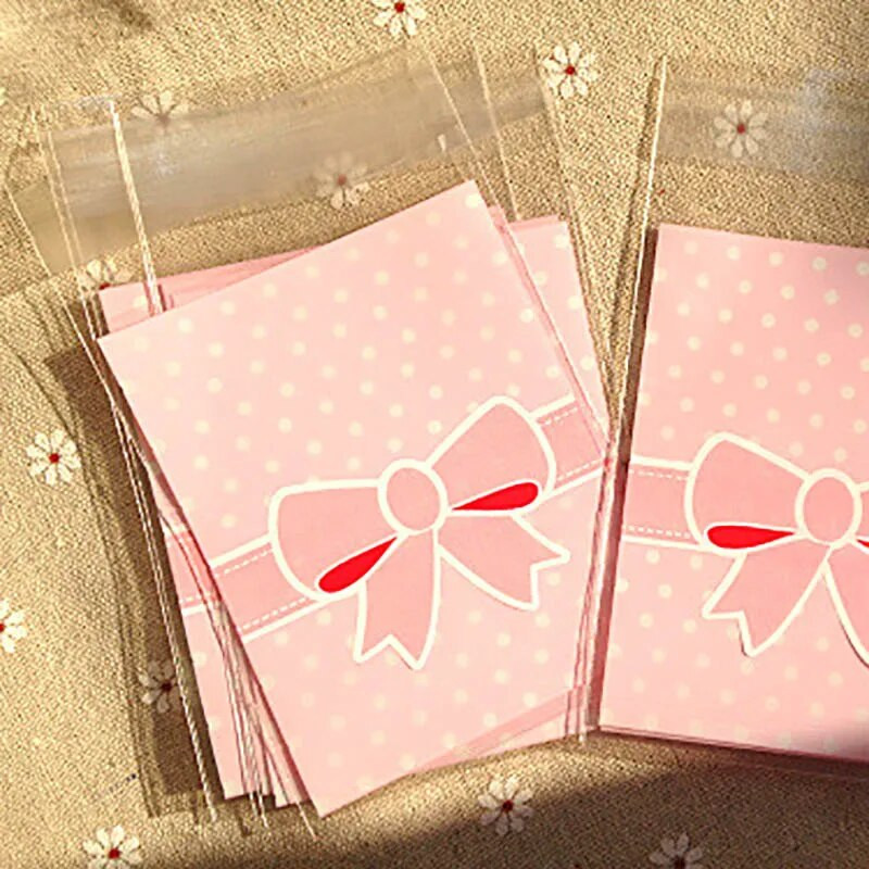 100 τμχ Φιόγκος φερμουάρ Τσάντα δώρου Μπισκότο για γλυκά πάρτι Goodie τσάντες συσκευασίας Μπομπονιέρα Τούρτα Μπομπονιέρα Συσκευασία Καραμέλα Δώρο Γάμου