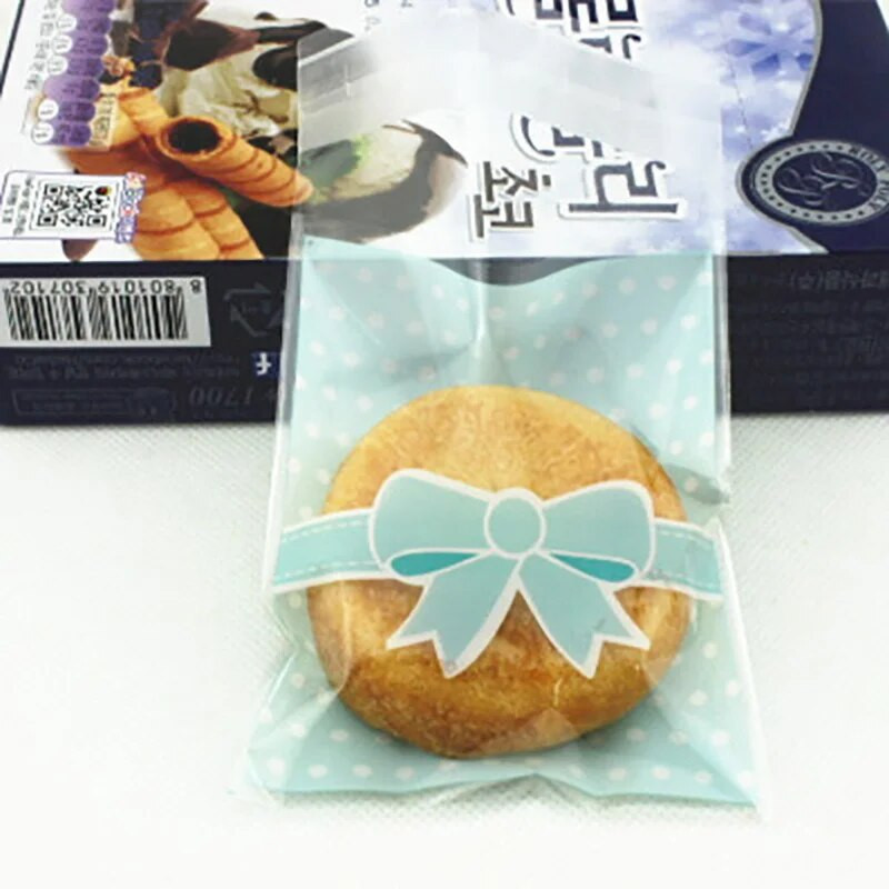 100 τμχ Φιόγκος φερμουάρ Τσάντα δώρου Μπισκότο για γλυκά πάρτι Goodie τσάντες συσκευασίας Μπομπονιέρα Τούρτα Μπομπονιέρα Συσκευασία Καραμέλα Δώρο Γάμου